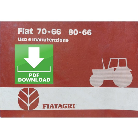Trattore FIAT Fiatagri 70-66 80-66 Manuale uso manutenzione Libretto istruzioni