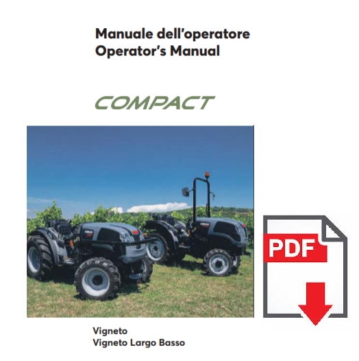 Carraro Compact Vigneto Largo Basso Manuale uso manutenzione Libretto istruzioni trattore Operator's manual