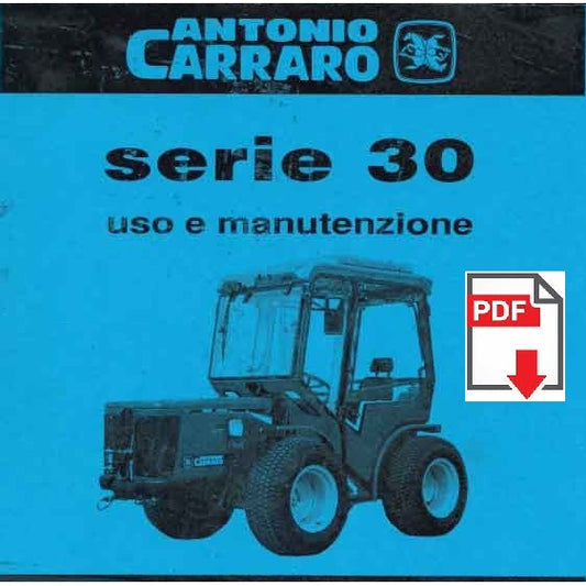 Carraro 30 TIGRETRAC TTR 4400 Manuale uso manutenzione Libretto istruzioni ITALIANO