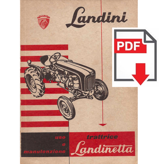 LANDINI LANDINETTA 20 CV Manuale uso manutenzione Libretto istruzioni trattore