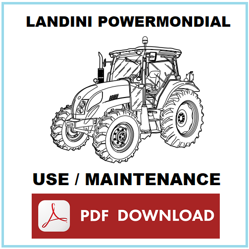 LANDINI POWERMONDIAL 100 110 115 Operation and maintenance manual Operator's instructions Manuale uso manutenzione Libretto istruzioni trattore