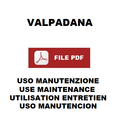 VALPADANA 4RM 2020 2030 RS Manuale uso manutenzione Libretto istruzioni trattore