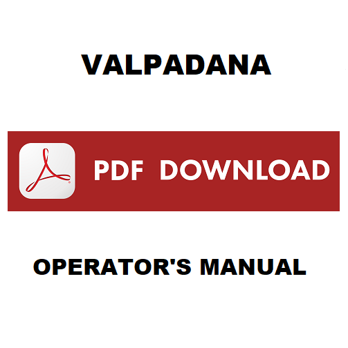 VALPADANA 3690 V S Vineyard Manuale uso manutenzione Libretto istruzioni ENGLISH