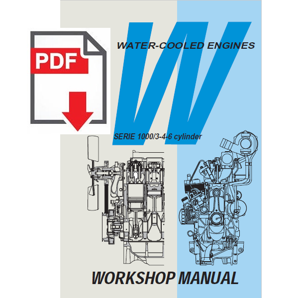 Motore SAME DEUTZ serie 1000 3-4-6 Cilindri WATER COOLED Manuale officina Workshop service manual engine repair