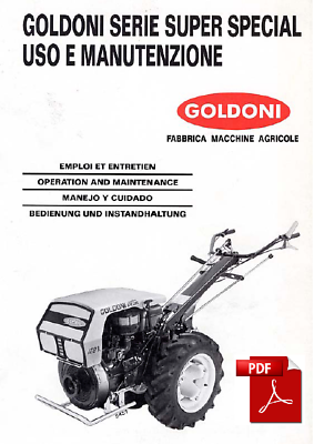 GOLDONI Super Special 128B 140 144 Manuale Uso Manutenzione libretto istruzioni