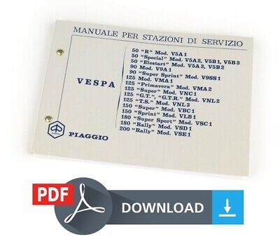 Piaggio VESPA 125 PRIMAVERA ET3 VMB1 Manuale officina Stazioni servizio service