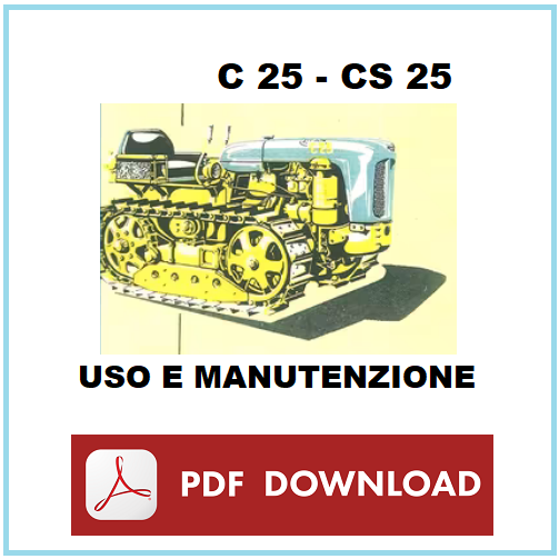 LANDINI C25 CS 25 Manuale uso manutenzione Libretto istruzioni trattore IT