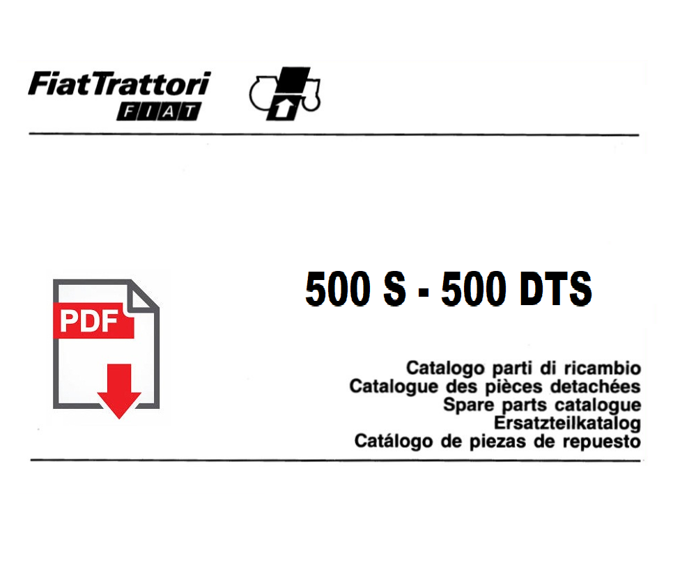 Catalogo ricambi trattore FIAT 500 S - 500 DTS Manuale parti di ricambio esplosi