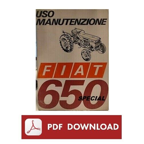 Trattore FIAT 650 Special Manuale uso manutenzione libretto istruzioni ITALIANO 