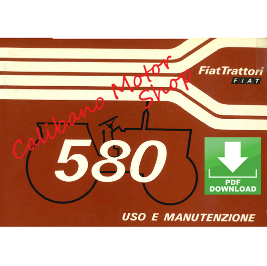 Trattore FIAT 580 - 580 DT Manuale uso e manutenzione Libretto istruzioni ITA