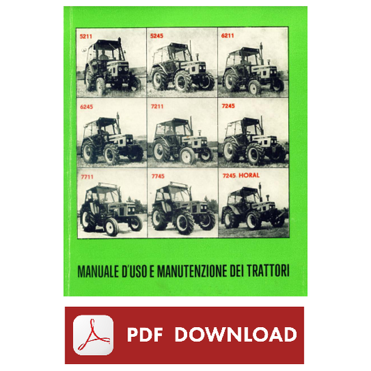 ZETOR 7245 7711 7745 7245 Horal Manuale uso manutenzione libretto istruzioni ITA