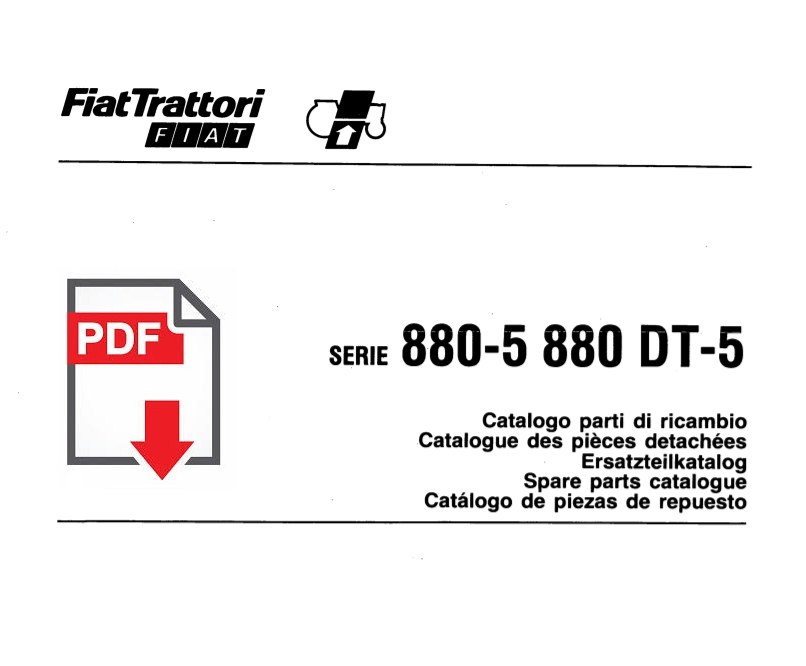 Catalogo ricambi FIAT serie 880-5 Manuale parti esplosi trattore SPARE PARTS