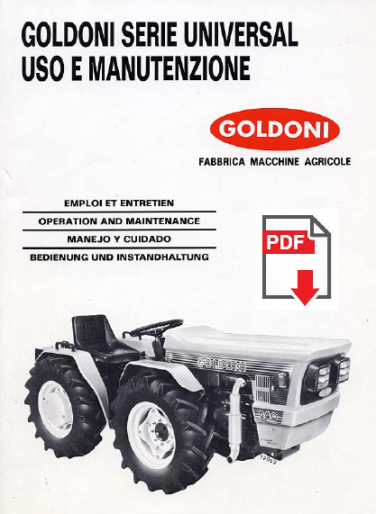 GOLDONI Universal 230 233 236 238 240 Bedienung Instandhaltung Wartungshandbuch