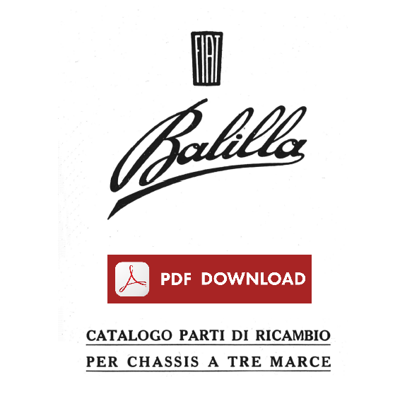 Fiat Balilla mod. 508 Catalogo ricambi Manuale parti esplosi 1938 SPARE PARTS