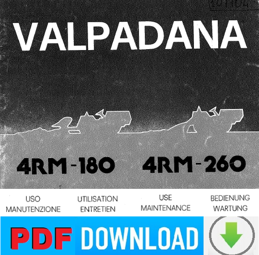 VALPADANA 4RM 260 Manuale uso e manutenzione Libretto istruzioni trattore