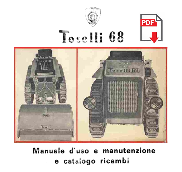 Trattore TOSELLI 68 Catalogo ricambi Manuale parti esplosi trattrice SPARE PARTS