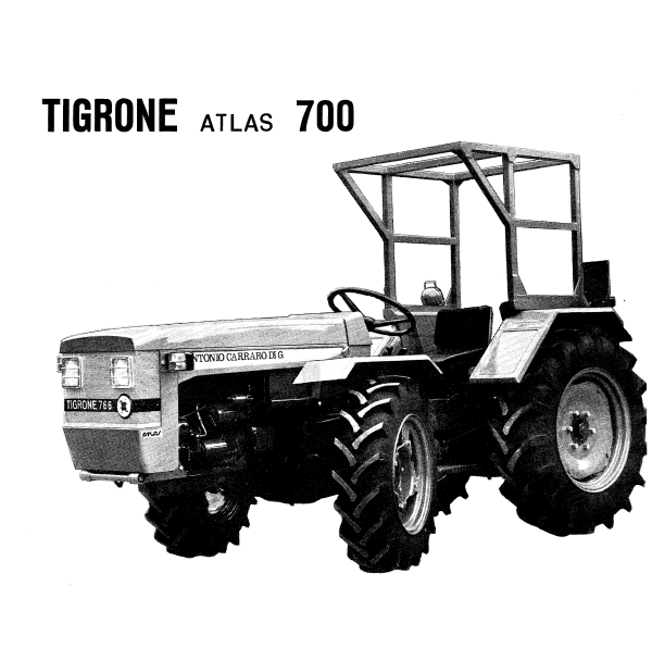 Carraro Tigrone ATLAS 700 RS Manuale Uso Manutenzione libro libretto istruzioni 