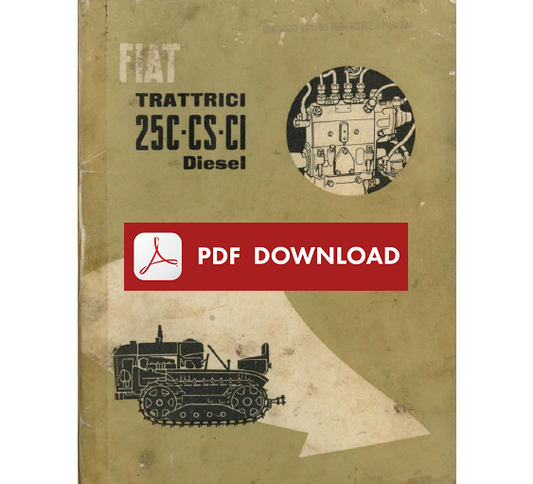 Trattrice FIAT 25C CS CI DIESEL Manuale Uso manutenzione libretto istruzioni ITA