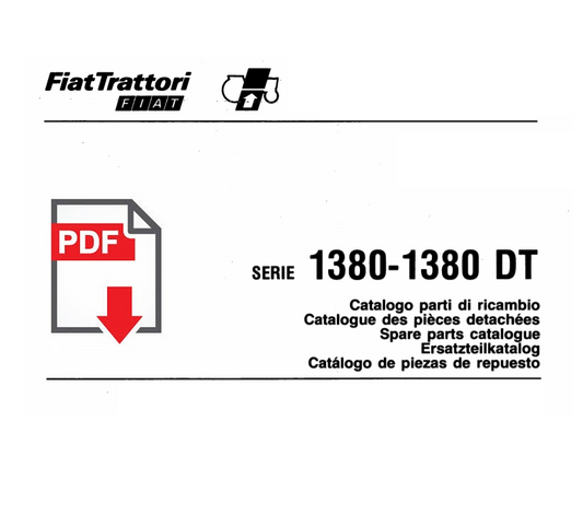 Catalogo ricambi FIAT 1380 DT Manuale parti esplosi trattore SPARE PARTS BOOK