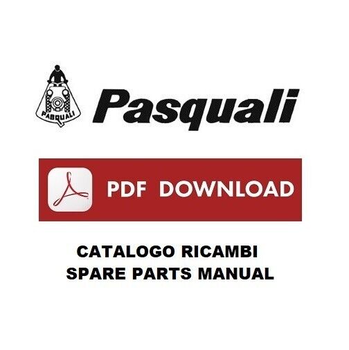 trattore PASQUALI 988.11 CV 33 Catalogo ricambi Manuale parti esplosi trattrice