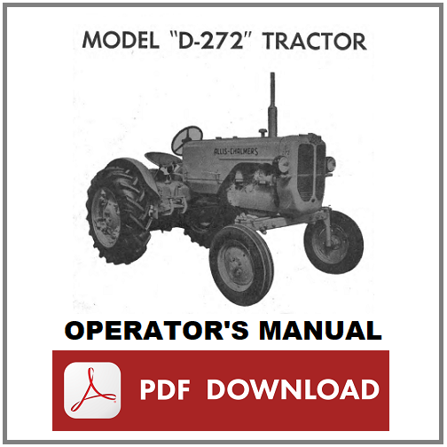 Allis Chalmers tractor D-272 Operator's manual Uso Manutenzione istruzioni