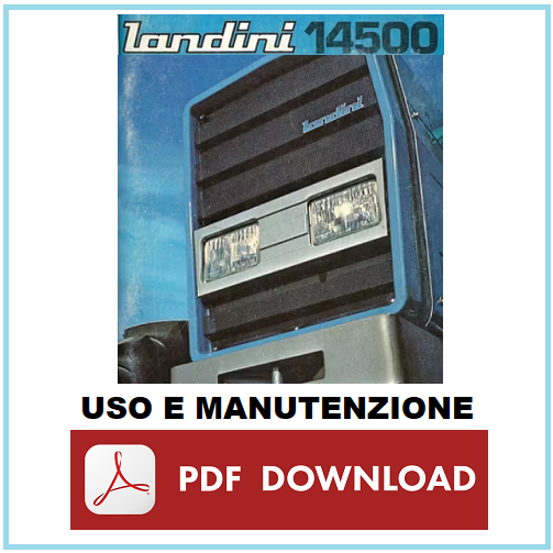 Trattore LANDINI 14500 Manuale uso manutenzione libretto istruzioni Guida