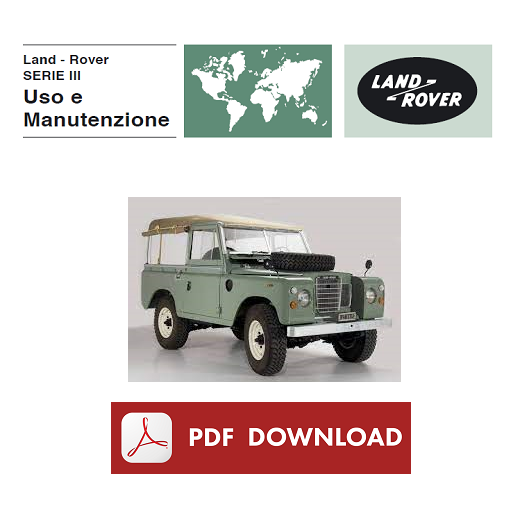 LAND ROVER SERIE III 3 Manuale uso manutenzione Libretto istruzioni ITA (1988)