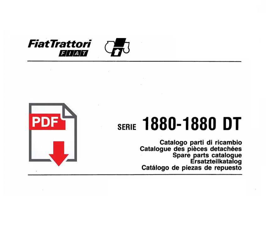 Catalogo ricambi FIAT 1880 DT Manuale parti esplosi trattore SPARE PARTS BOOK