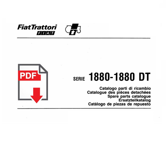 Catalogo ricambi FIAT 1880 DT Manuale parti esplosi trattore SPARE PARTS BOOK