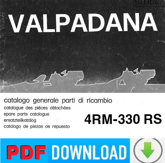 VALPADANA 4RM 330 RS Catalogo parti di ricambi manuale ricambi esplosi