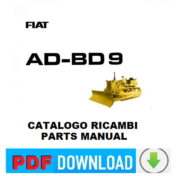 Fiatallis FIAT AD-BD9 Catalogo ricambi Manuale parti esplosi SPARE PARTS BOOK