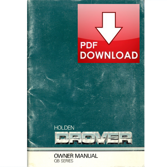 HOLDEN Drover Suzuki Samurai SJ413 Owner's Manual instructions Use Maintenance