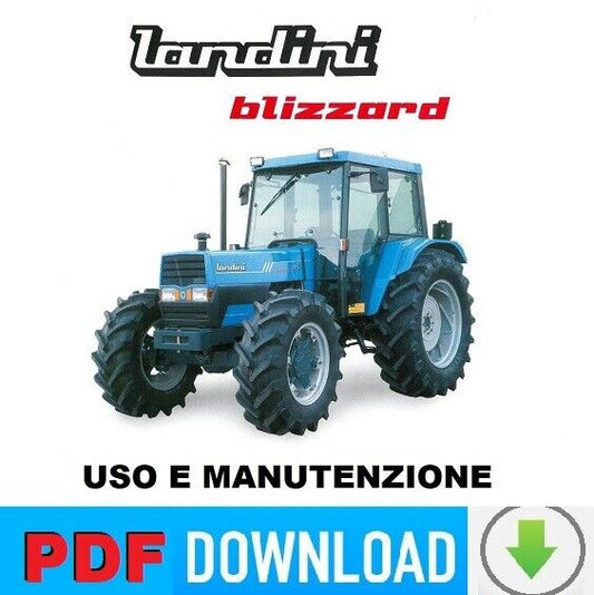 LANDINI BLIZZARD 60 Manuale uso manutenzione Libretto istruzioni trattore ITA