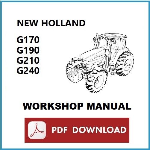 New Holland Fiatagri G170 G190 G210 G240 HD Workshop Service Manual repair 