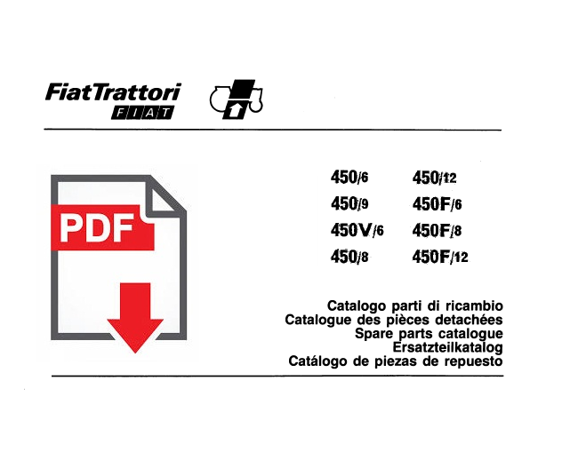 FIAT 450/12 450F/6 Catalogo ricambi Manuale parti esplosi trattore SPARE PARTS