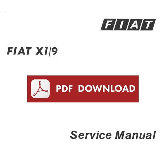FIAT X1/9 X19 Workshop Service Manual repair instructions Manuale officina