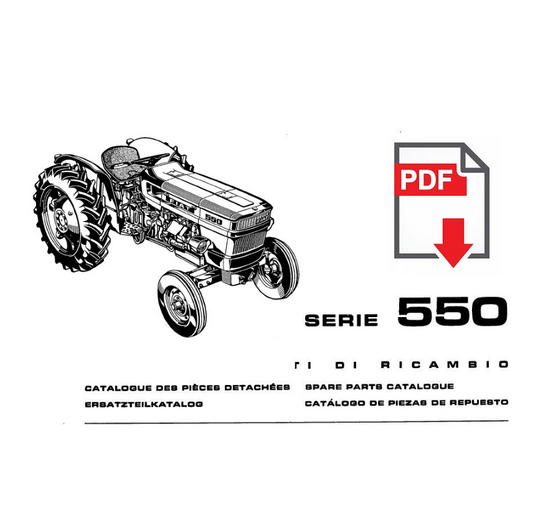 Catalogo ricambi trattore FIAT serie 550 Manuale parti esplosi SPARE PARTS BOOK