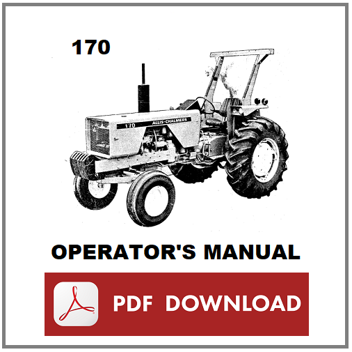 Allis Chalmers tractor 170 Operator's manual Uso Manutenzione istruzioni