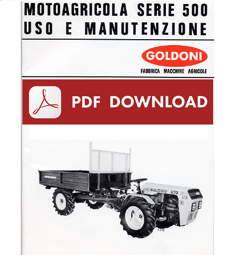 GOLDONI serie 500 Manuale Uso Manutenzione libretto istruzioni 521 526 528 532