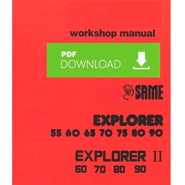 Tractor SAME EXPLORER II 60 70 80 90 Workshop Service Manual repair instruction