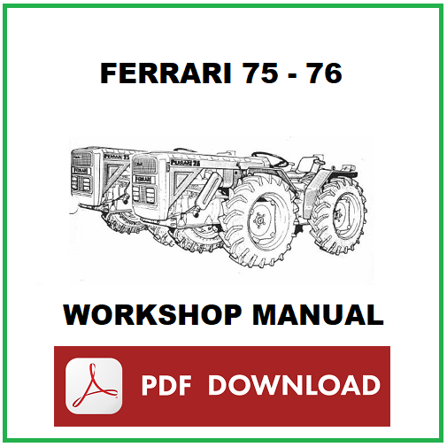 Trattore FERRARI 75 76 Manuale officina riparazione Workshop service manual