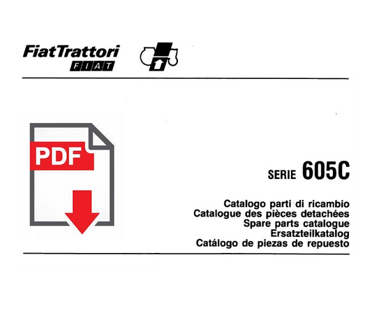 Catalogo ricambi trattore cingolato FIAT 605C manuale parti esplosi SPARE PARTS