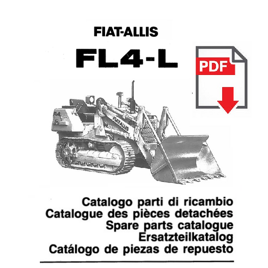 Fiatallis FIAT FL4-L Catalogo ricambi Manuale parti esplosi Ruspa SPARE PARTS