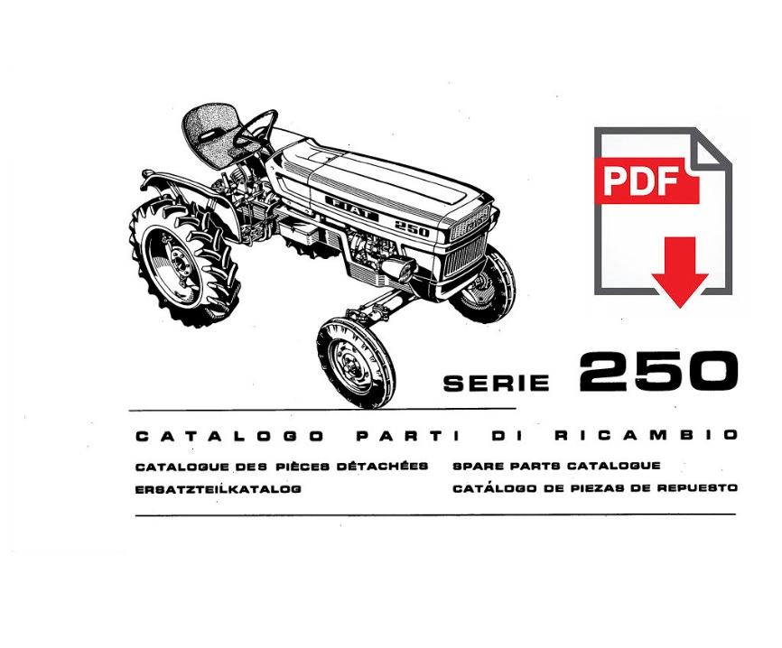 Catalogo ricambi trattore FIAT 250 N F FN Frutteto Manuale parti SPARE PARTS