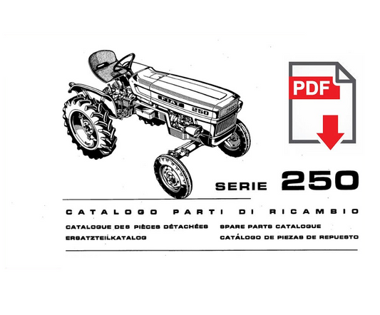 Catalogo ricambi trattore FIAT 250 N F FN Frutteto Manuale parti SPARE PARTS