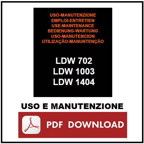 Motore Lombardini LDW 702 1003 1404 Manuale uso manutenzione libro istruzioni