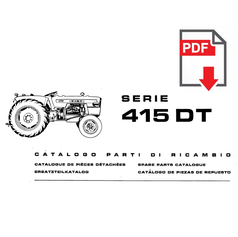 FIAT 415 DT Catalogo ricambi Manuale parti esplosi trattore SPARE PARTS BOOK