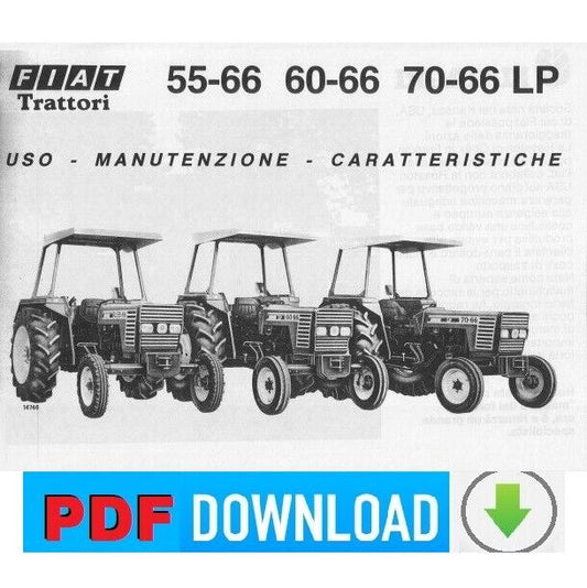 Trattore FIAT Fiatagri 60-66 DT Manuale uso manutenzione libretto istruzioni ITA