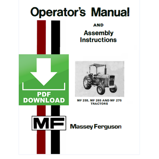 Massey Ferguson MF255 MF265 MF275 Manuale uso manutenzione Libretto istruzioni