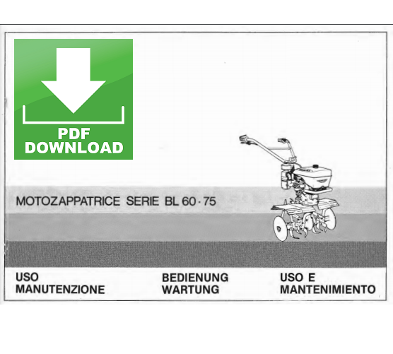 Benassi BL 60 Manuale Uso Manutenzione Libretto Istruzioni + catalogo ricambi